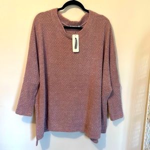 NEW Impressions Women’s Oversized Dusty Rose Sweater Size Large L NWT